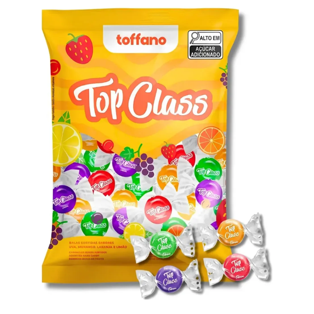 Balas Toffano Top Class Sabor Frutas