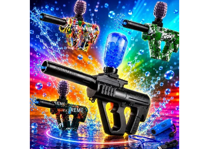 Arma Automática Submetralhadora Bolinhas De Gel Orbishot