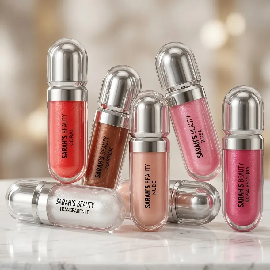 Gloss Labial Sarahs Beauty Com Brilho Intenso Hidratação