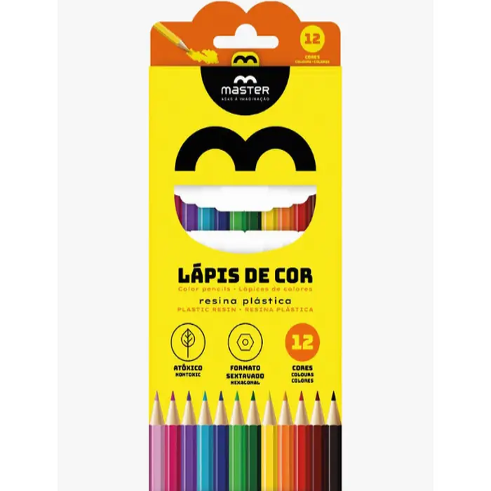 Lápis de Cor 12 Cores Master