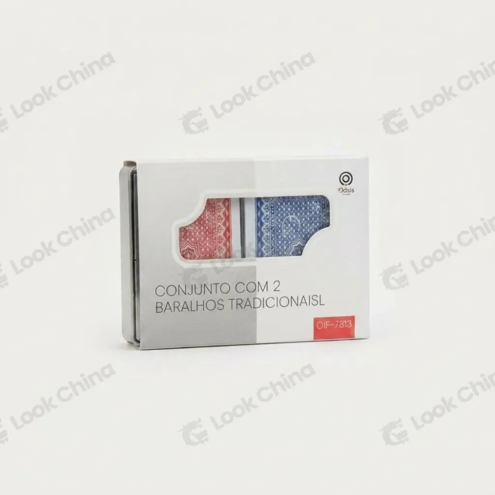 Conjunto com 2 Baralhos para Jogos de Cartas
