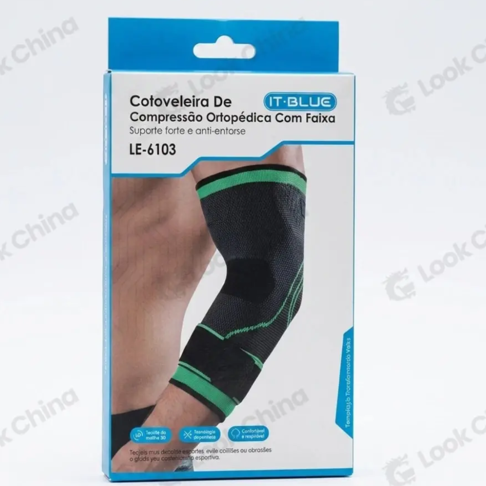 Cotoveleira De Compressão Ortopédica Com Faixa Suporte Forte Anti-Entorse