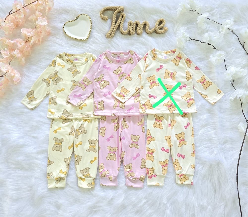 Conjunto pijama modal soft osos beba
