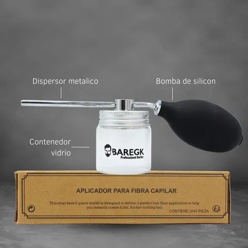 Aplicador Para Fibra Capilar Vidrio. Cabello Alopecia Baregk