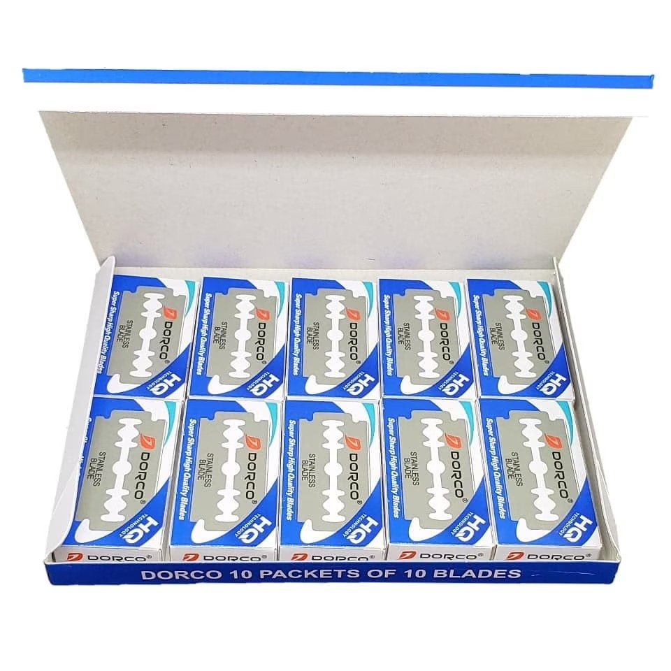 Navajas dobles para porta navajas, Dorco 100 pzs