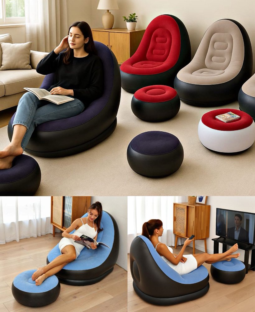 Sillon Inflable con Apoya Pies