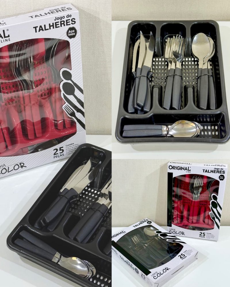 Set de Cubiertos X25 Pcs + Organizador /SL0774D