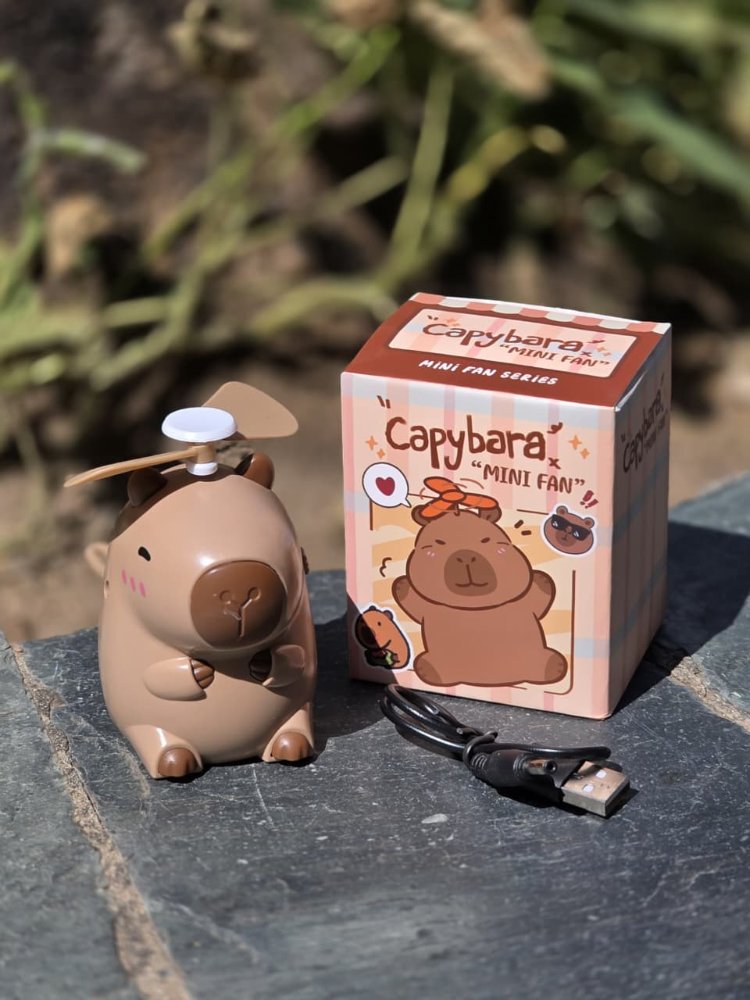 Mini Ventilador Capybara Recargable
