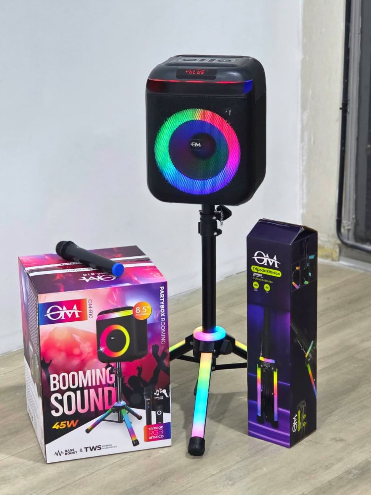 Parlante Partybox con Tripode OM