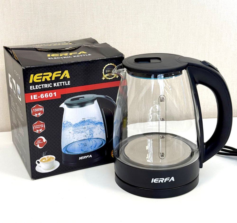 Pava Electrica de Vidrio 2L Lerfa - 1500w