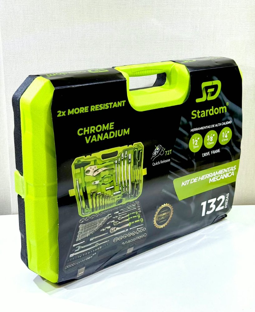KIT DE HERRAMIENTAS MECANICAS STARDOM - 132PCS / SD0132