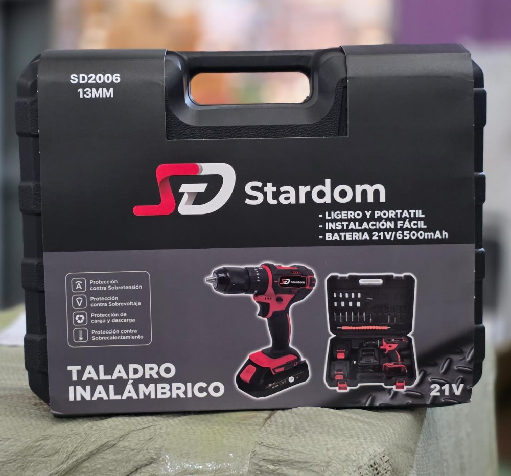 Taladro Inalámbrico Stardom 21V – 13mm Kit Profesional