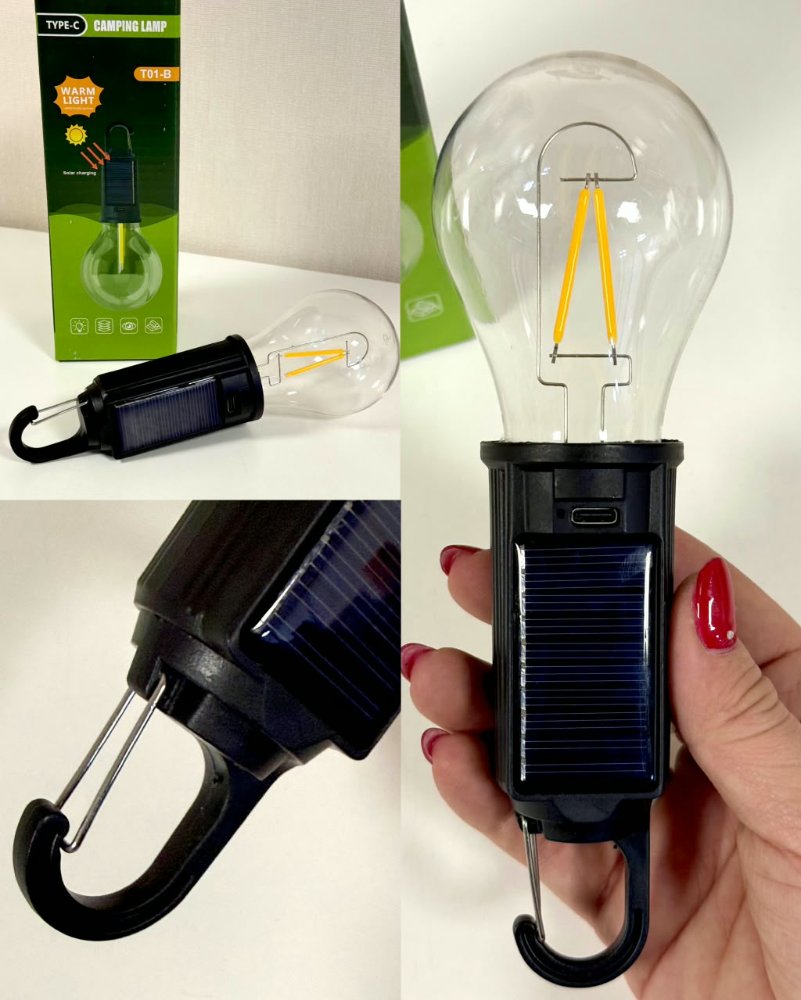 Lampara LED Solar Recargable para Camping / T01-B