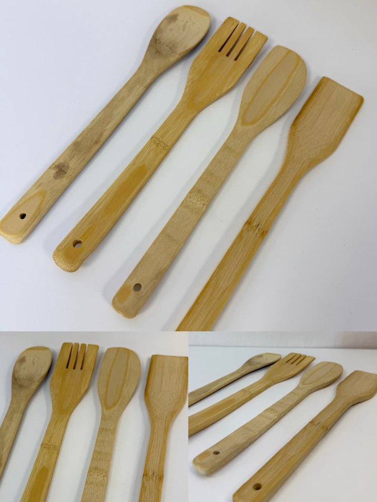 Set de Utensilios de Bambú X4 Simples