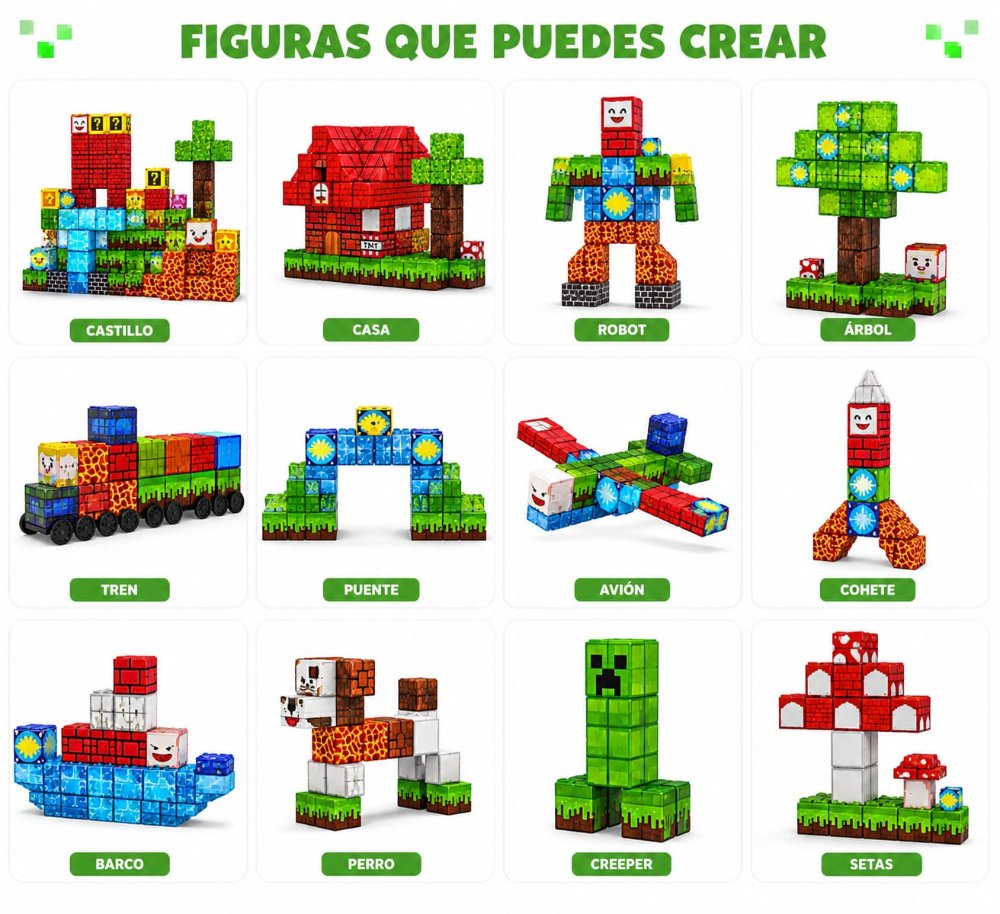 Bloques Magneticos de Construccion - 150 Pcs