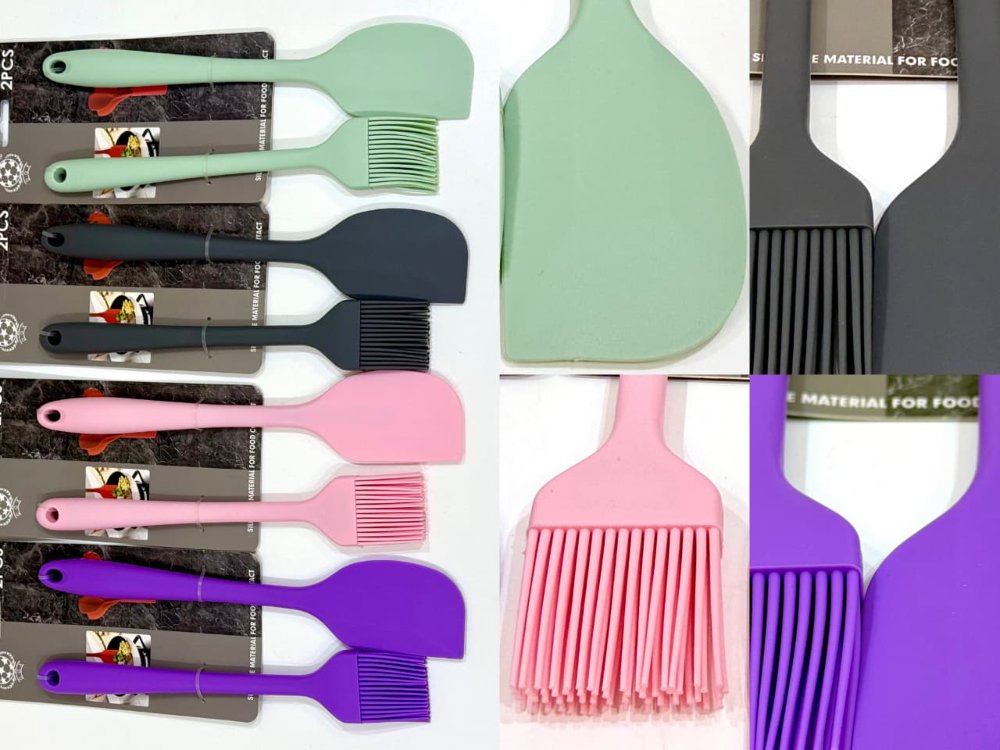 Set de Espatula + Pincel de Silicona Pastel