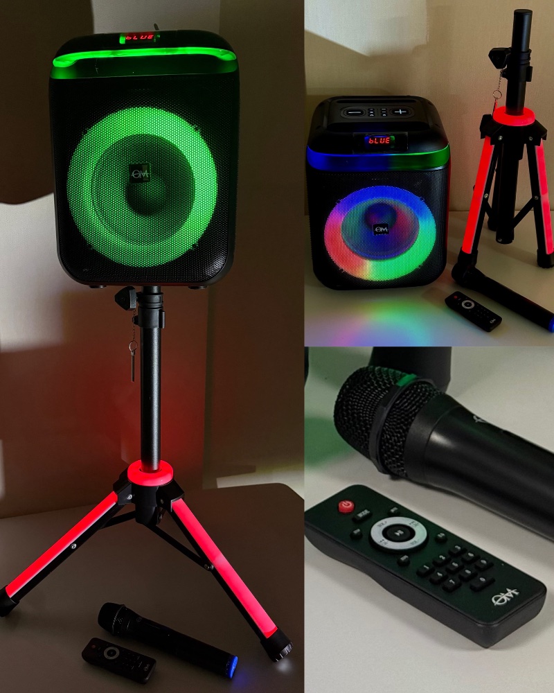 Parlante Bluetooth con Microfono y Tripode OM=810