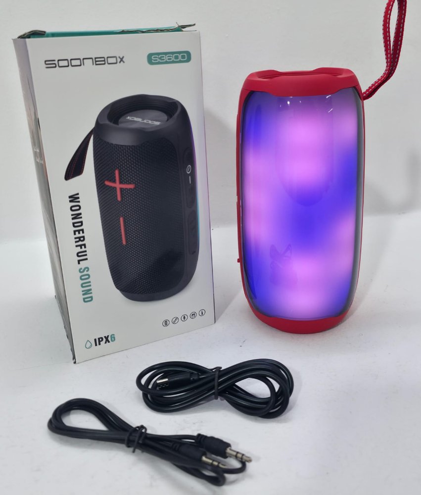 Parlante Simil con Luces LED Soonbox