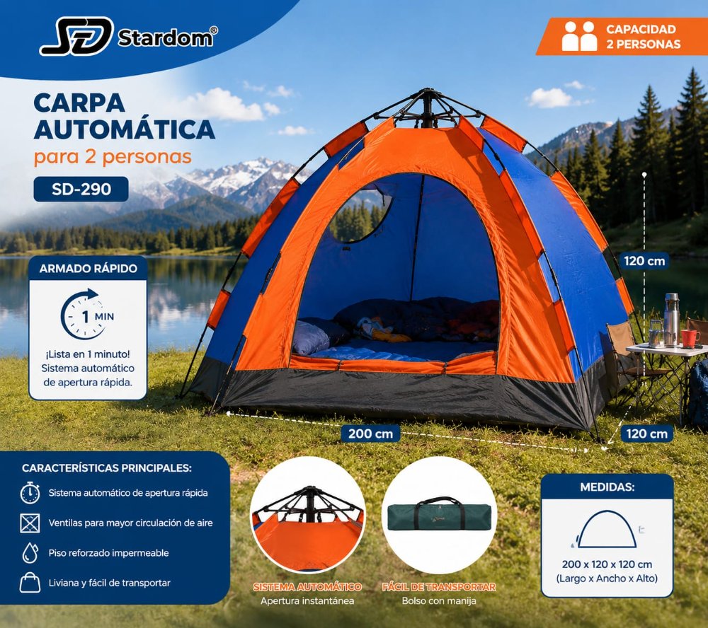 Carpa Automatica para 2 Personas - Sd 290