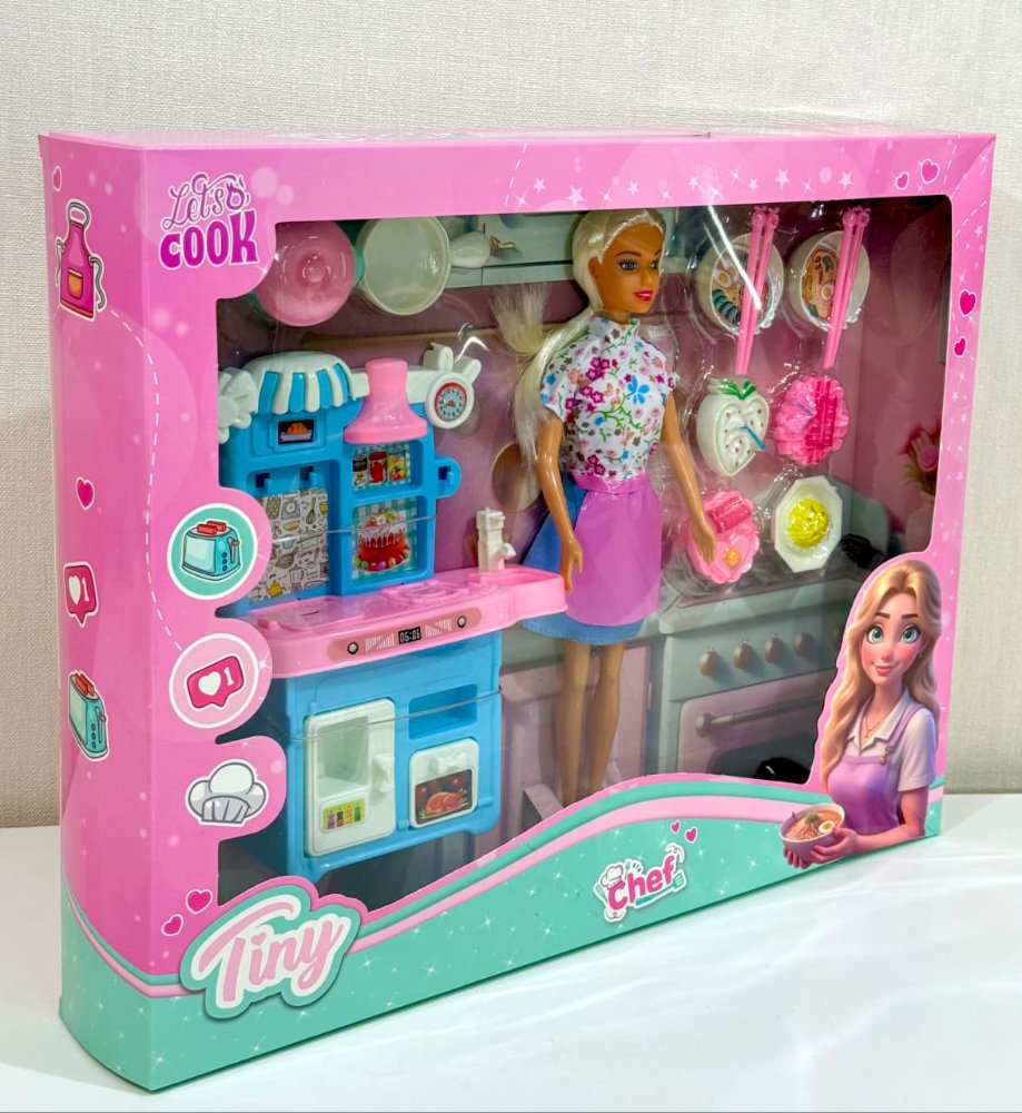 Muñeca Tiny Chef con Cocina y Accesorios - 56660