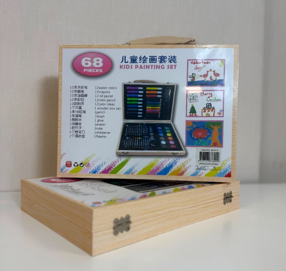 Set de Arte Infantil 68 Pcs de Madera