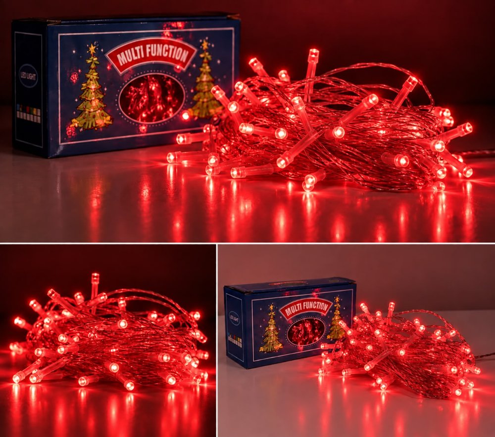 LUCES NAVIDEÑAS 100 LED – ROJO / NAV004