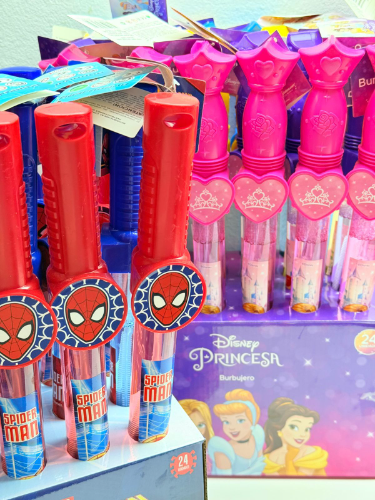 Burbujero Tubo Grande Princesa y Spidey