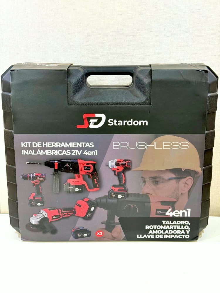 KIT DE HERRAMIENTAS INALÁMBRICAS 4 EN 1 Código: 4EN1
