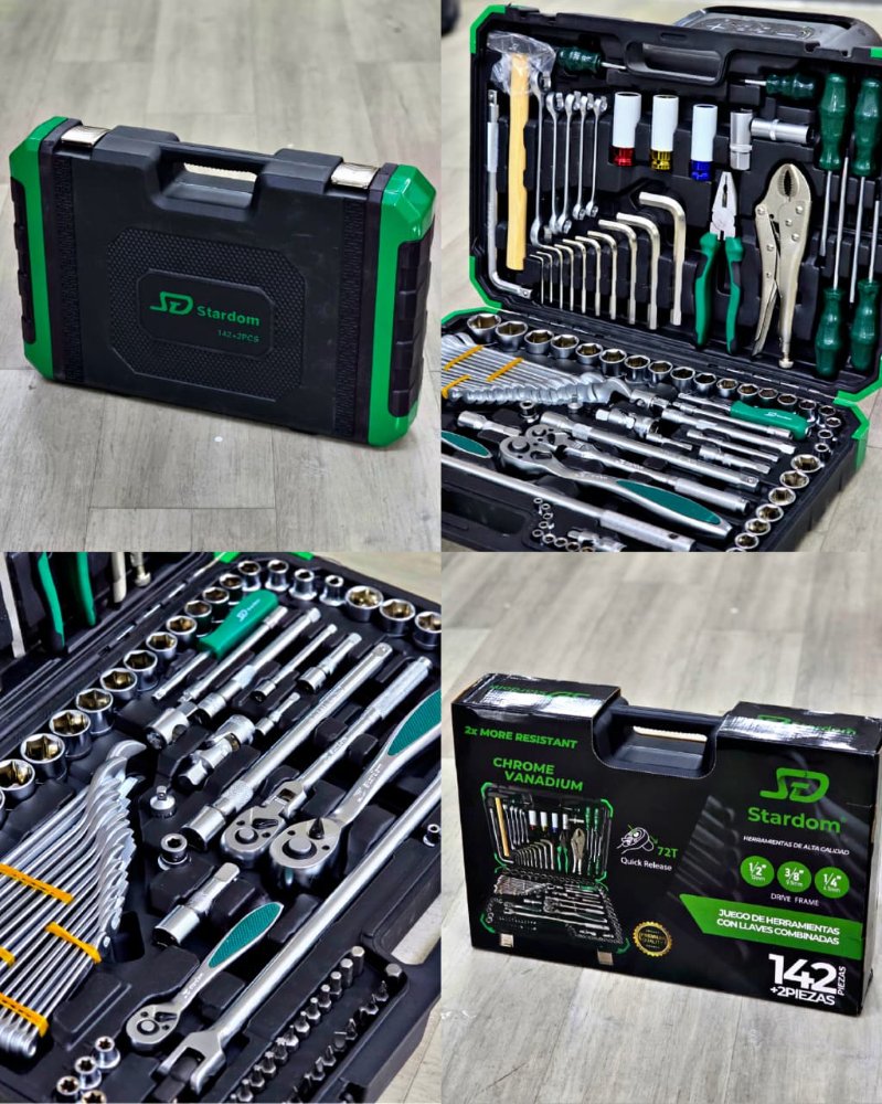 Maleta de Herramientas Profesional 142+2 Pcs