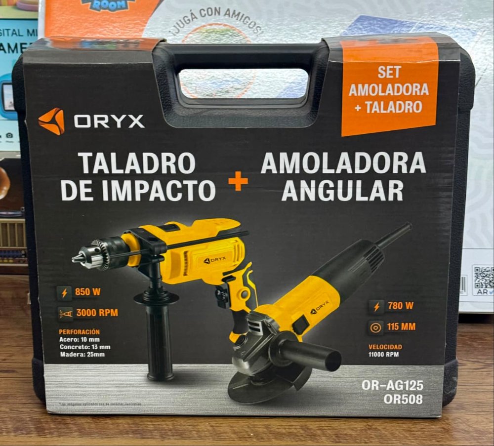 Set de Taladro Impacto+ Amoladora Oryx