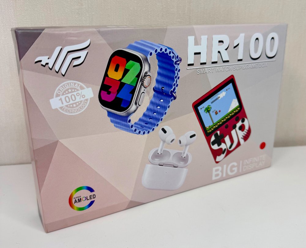 Smartwatch HR100 + Consola Retro + Audifonos