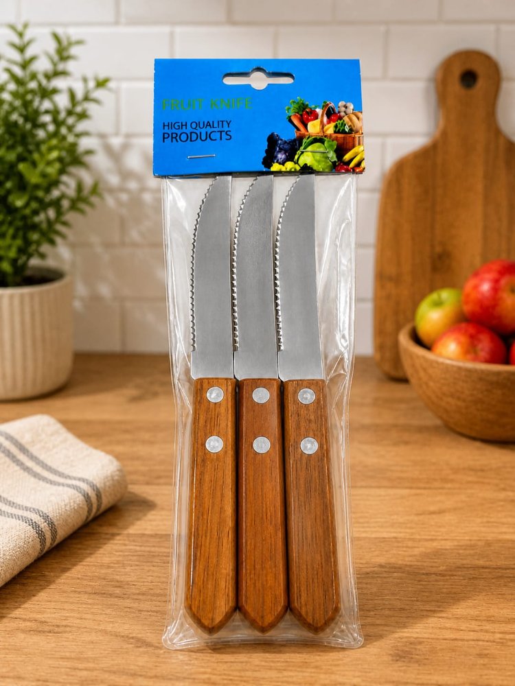 Set de Tenedores Premium con Mango de Madera X6