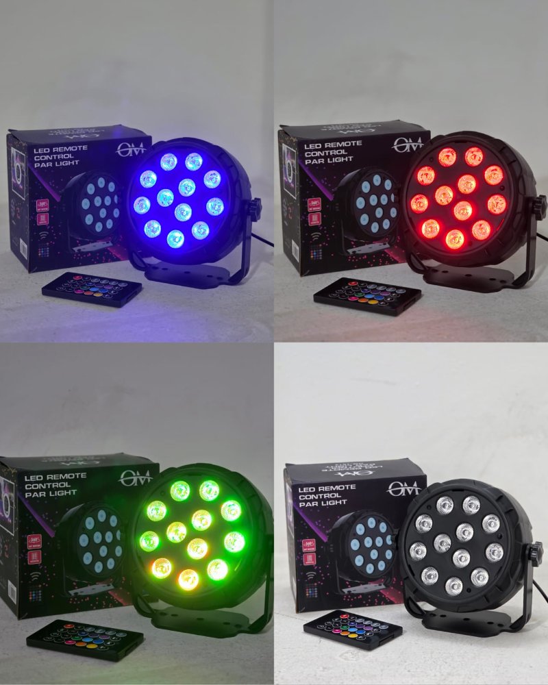 Mini Proton- Par LED 12 Luces con Control Remoto