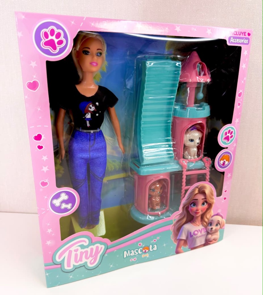 Muñeca Tiny y Su Casa de Mascotas - 56644