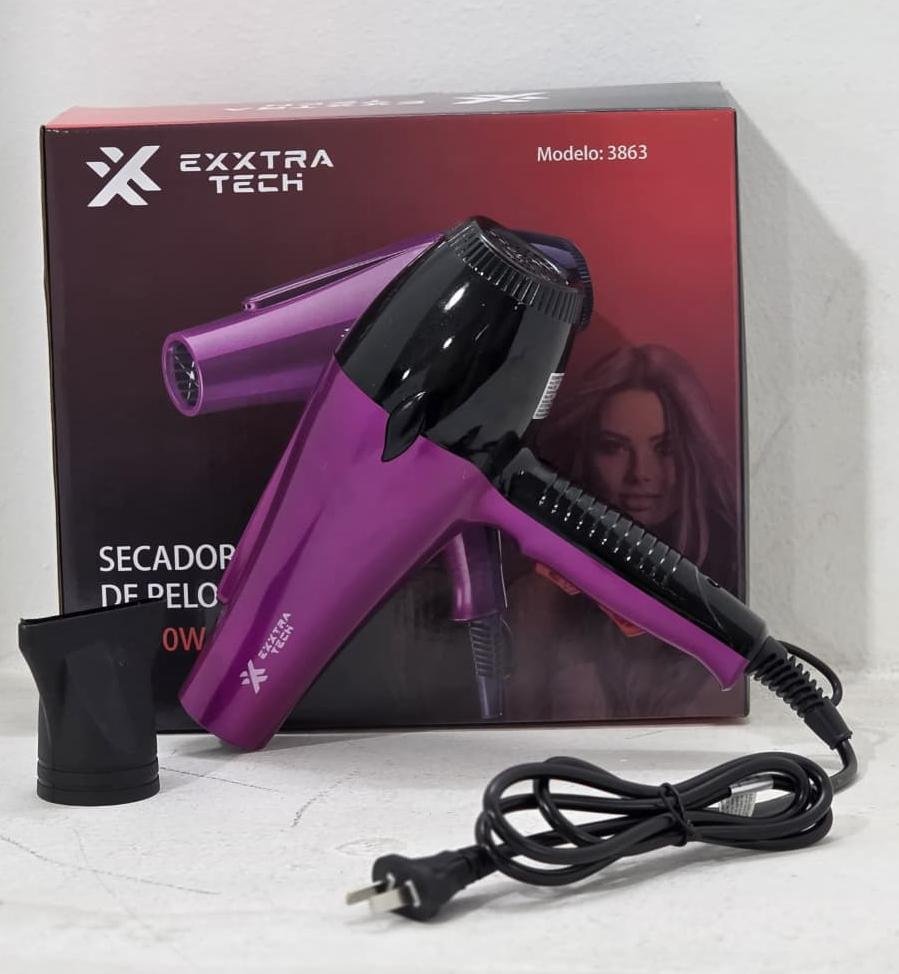 Secador de Pelo Exxtra TECH-SPHN001/SP204M Modelo Violeta