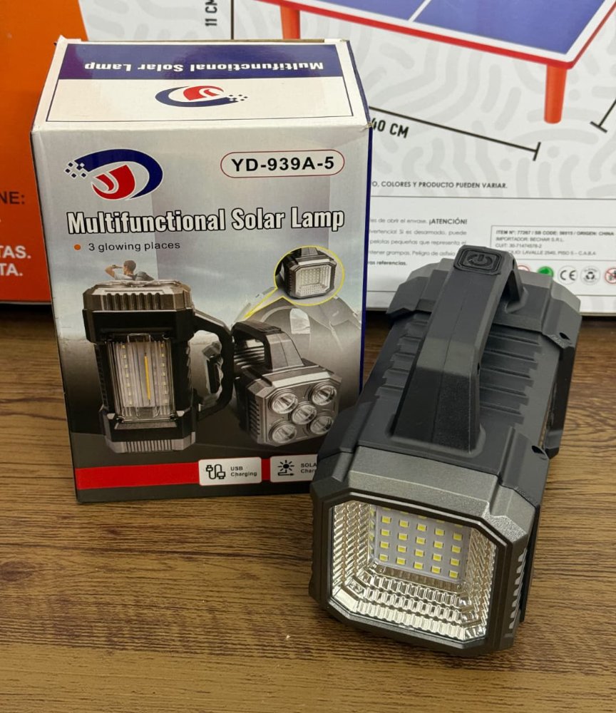 Linterna Solar Multifuncion Recargable- YD939A5