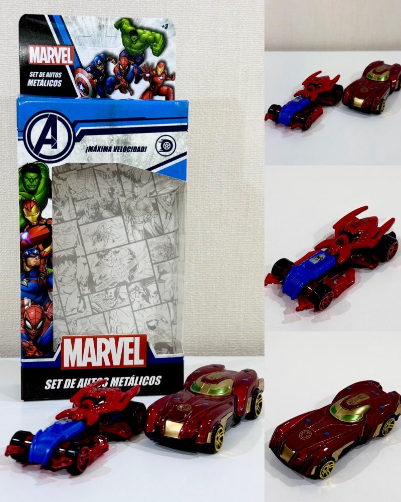 Set de Autos Metálicos Marvel –x2