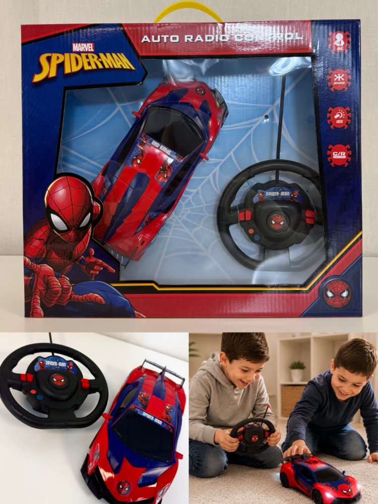 Auto Radio Control Volante Spiderman