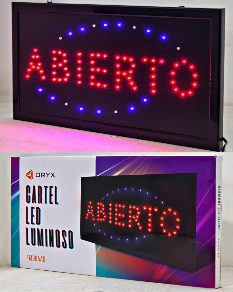CARTEL LED ´´ABIERTO´´ / LA98