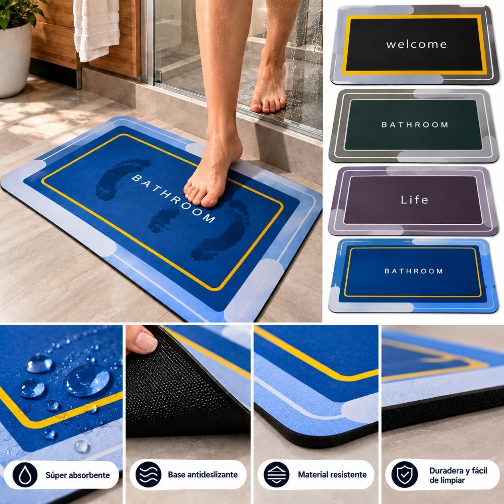 ALFOMBRA DE BAÑO SUPER ABSORBENTE  / BM3858-4060