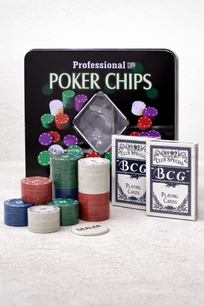Set de Poker con Fichas y Cartas