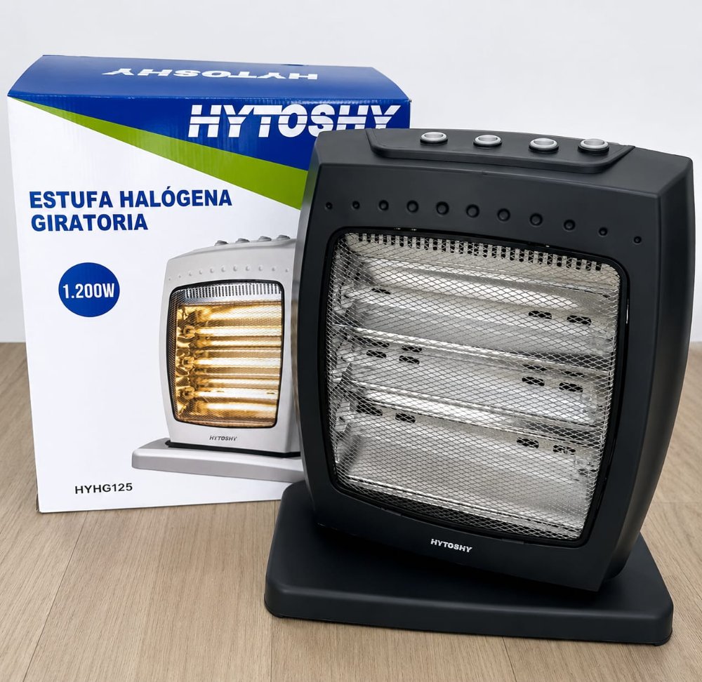 Estufa Halogena Hytoshy Giratoria 1200W