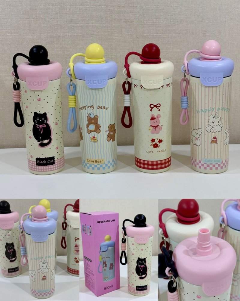 Botella Termica con Diseño Cute