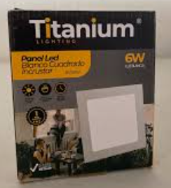 PANEL LED CUADRADO INCRUSTAR 12W TITANIUM