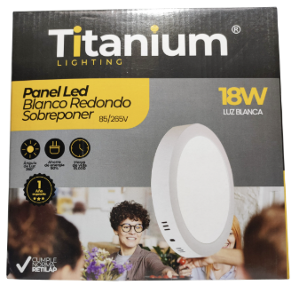 PANEL LED REDONDO INCRUSTAR 9W TITANIUM