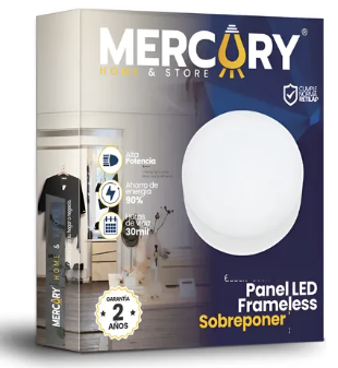 PANEL FRAMELESS REDONDO SOBREPONER 36W MERCURY