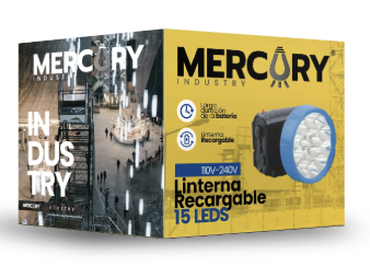 LINTERNA RECARGABLE 15 LED 3213 TIPO MINERO RECARGA