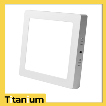 PANEL LED CUADRADO SOBREPONER 12W TITANIUM
