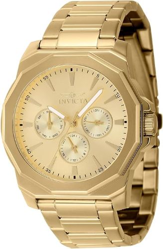Invicta Speedway Reloj de cuarzo color oro de acero inoxidable - 1.654 in