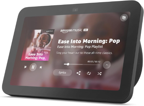 Amazon Echo Show 8 (3.ª generación, modelo de 2023) | Con audio espacial, hub de Smart Home y Alexa | Carbón